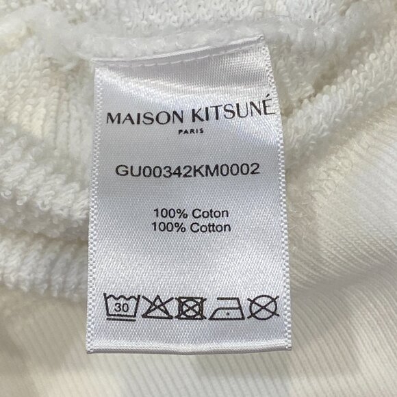 Maison Kitsuné Unisex Chillax Fox Patch Classic Sweatshirt Ecru White - Picture 5 of 5